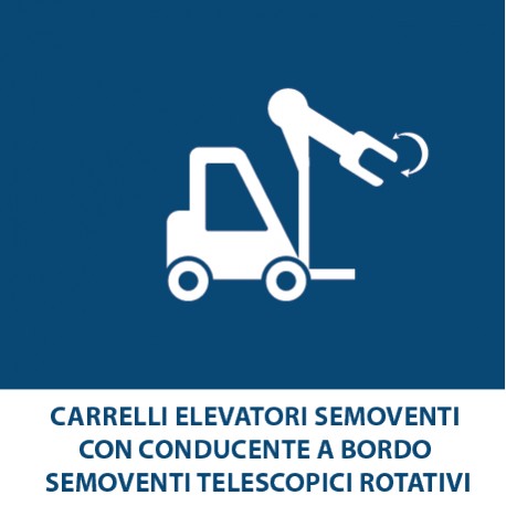 Carrelli elevatori semoventi con conducente a bordo semoventi telescopici rotativi